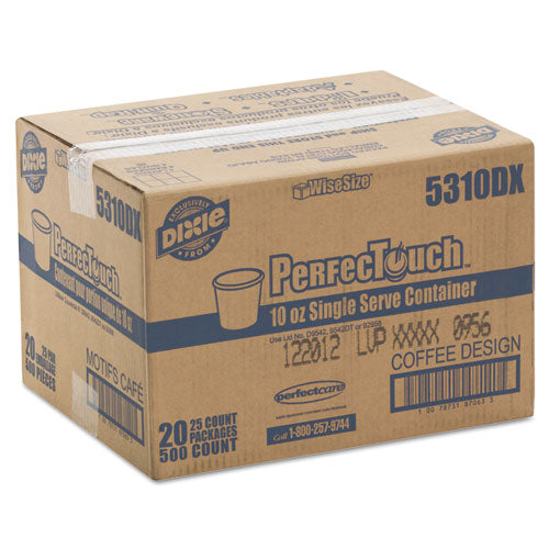 Hot Cups, Paper, 10oz, Coffee Dreams Design, 500-carton