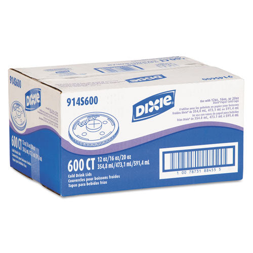 Cold Drink Cup Lids, Fits 16 Oz Plastic Cold Cups, Clear, 100-sleeve, 10 Sleeves-carton