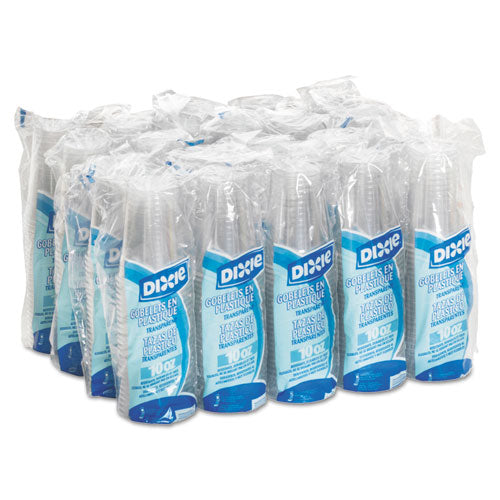 Clear Plastic Pete Cups, Cold, 10oz, Wisesize, 25-pack, 20 Packs-carton