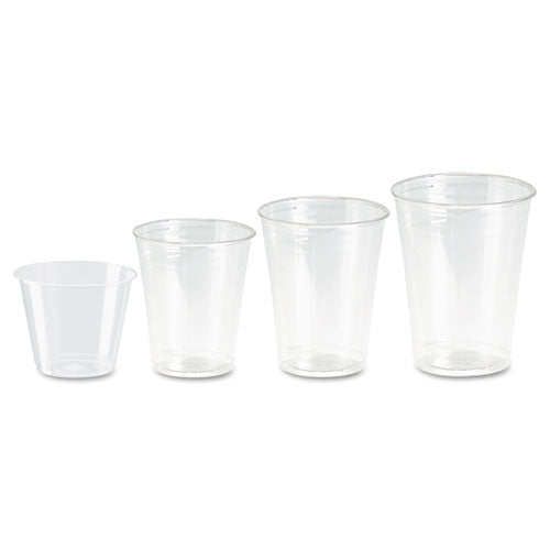 Clear Plastic Pete Cups, Cold, 9oz, Squat, 50-sleeve, 20 Sleeves-carton