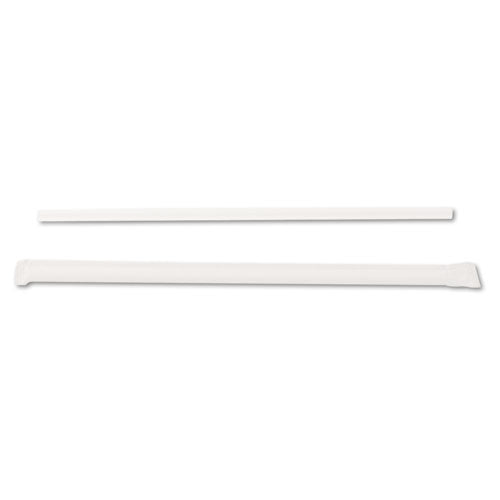 Jumbo Straws, 7 3-4", Plastic, Translucent, 500-box