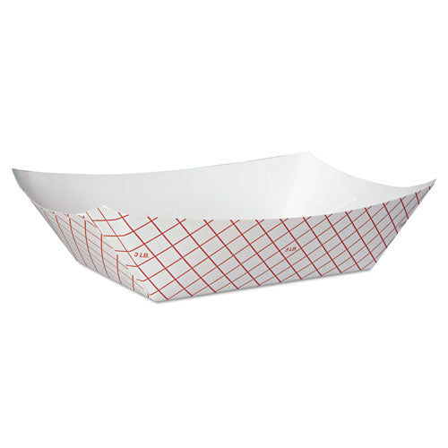 Kant Leek Polycoated Paper Food Tray, Red Plaid, 250-bag, 2-ct