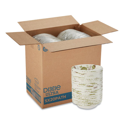 Pathways Heavyweight Paper Bowls, 20oz, Green-burgundy, 500-carton