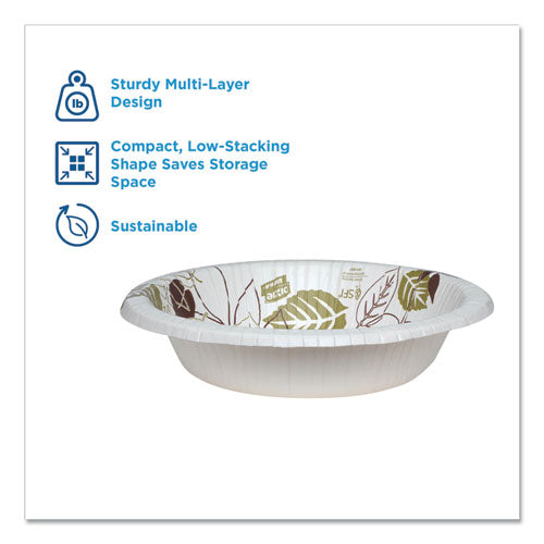 Pathways Heavyweight Paper Bowls, 20oz, Green-burgundy, 500-carton
