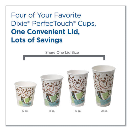 Reclosable Lids For 12 And 16 Oz Hot Cups, White, 100 Lids-pack, 10 Packs-carton