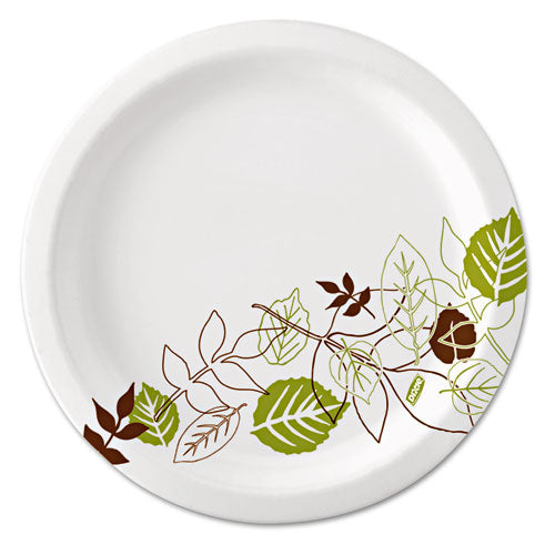 Pathways Soak-proof Shield Mediumweight Paper Plates, 6 7-8", Grn-burg, 500-ct