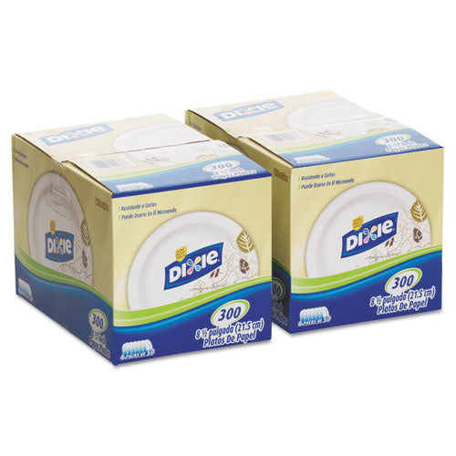 Pathways Soak-proof Shield Medium Wt Paper Plates, 8 1-2", Dispenser Box, 600-ct