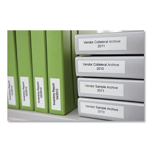 D1 Durable Labels, 0.5" X 23 Ft, White, 4-pack