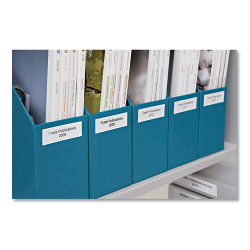 D1 Durable Labels, 0.5" X 23 Ft, White, 4-pack