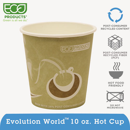 Evolution World 24% Recycled Content Hot Cups Convenience Pack - 10oz., 50-pk