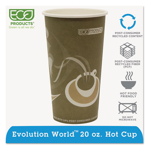 Evolution World 24% Recycled Content Hot Cups - 20oz., 50-pk, 20 Pk-ct