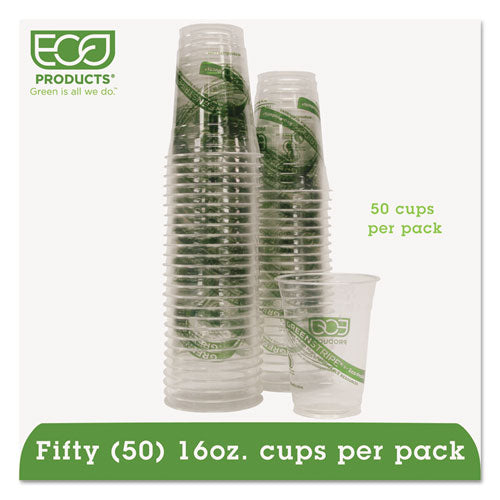 Greenstripe Renewable-compostable Cold Cups Conv Pack, 16oz, 50-pk, 10 Pk-ct