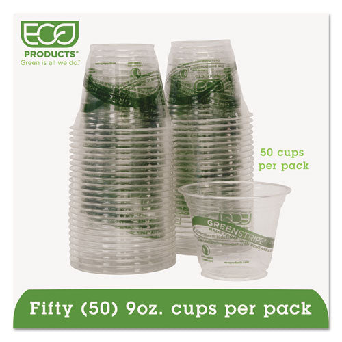 Greenstripe Renewable And Compostable Cold Cups Convenience Pack, 9 Oz, Clear, 50-pack