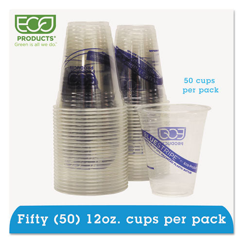 Bluestripe 25% Recycled Content Cold Cups Convenience Pack, 12 Oz, 50-pk