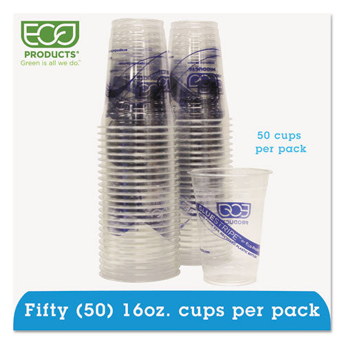 Bluestripe 25% Recycled Content Cold Cups Convenience Pack, 16 Oz, 50-pk
