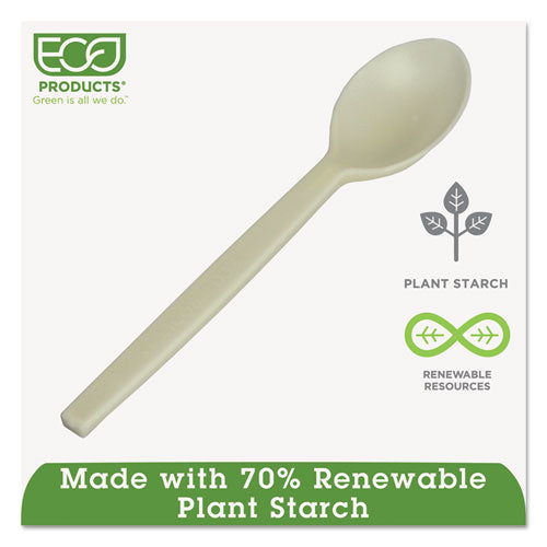 Plant Starch Spoon - 7", 50-pack, 20 Pack-carton