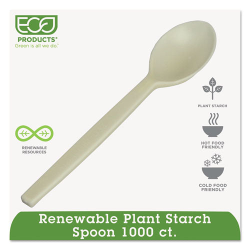 Plant Starch Spoon - 7", 50-pack, 20 Pack-carton