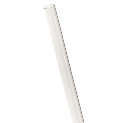 7.75" Clear Unwrapped Straw - Case, 400-pk, 24 Pk-ct