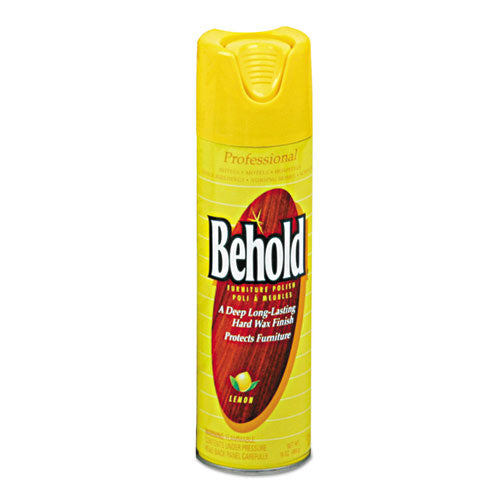 Professional Behold Furniture Polish, 16oz Aerosol, Lemon, 6-carton