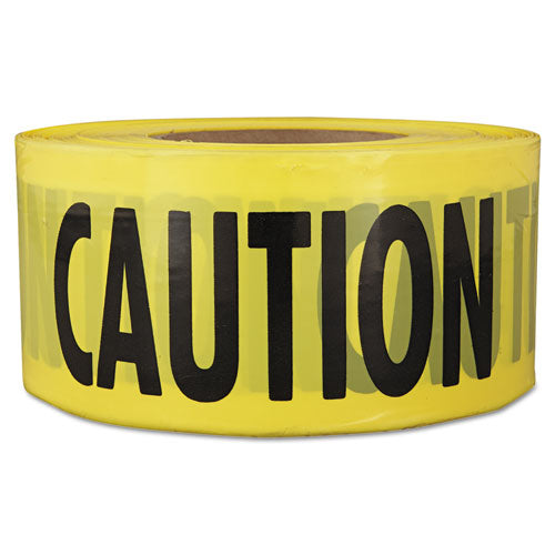 "caution" Barricade Tape, 3" X 1,000 Ft., Yellow-black