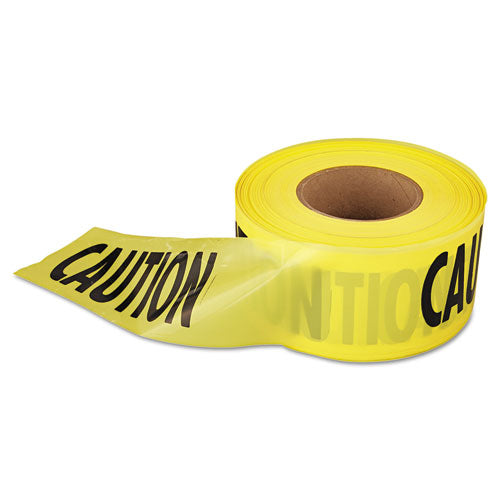 Caution Barricade Tape, "caution Cuidado" Text, 3"x200ft, Yellow W-black Print