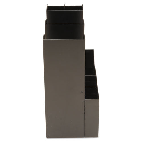 Coffee Condiment Caddy Organizer, 5 2-5 X 11 X 12 3-5, Black