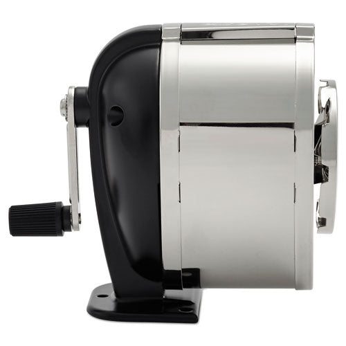 Ks Manual Classroom Pencil Sharpener, Table-wall-mount, Manual, 2.75" X 4.75" X 4.25", Black-nickel