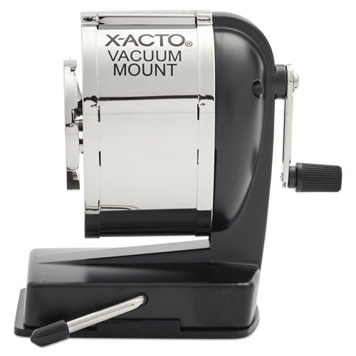 Ks Manual Classroom Pencil Sharpener, Vacuum-base, Manual, 4" X 5.5" X 5.5", Black-nickel
