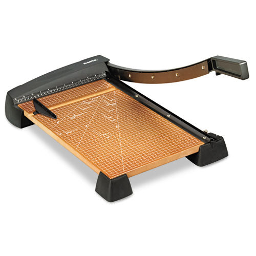 Heavy-duty Wood Base Guillotine Trimmer, 12 Sheets, 12" X 12"