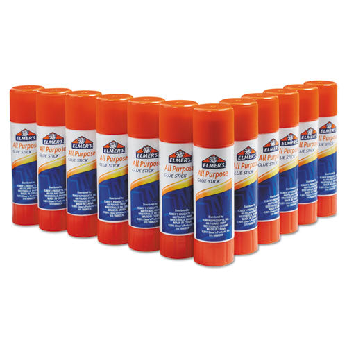 Disappearing Glue Stick, 0.77 Oz, Applies White, Dries Clear, 12-pack