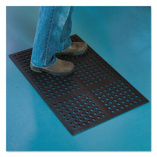 Pro Lite Four-way Drain Mat, 36 X 120, Black