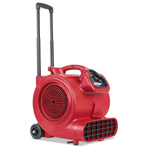 Dry Time Air Mover With Wheels And Handle, 1281 Cfm, Red, 20 Ft Cord