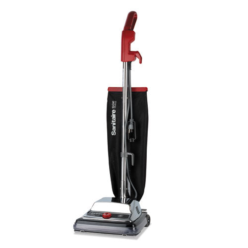 Tradition Quietclean Upright Vacuum, 18 Lb, Gray-red-black