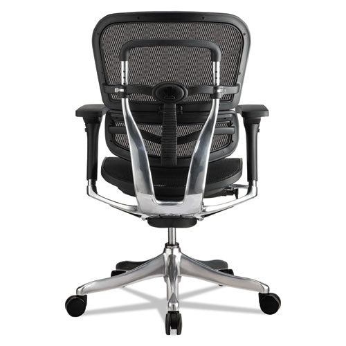 Ergohuman Elite Mid-back Mesh Chair, Supports Up To 250 Lbs., Black Seat-black Back, Black Base
