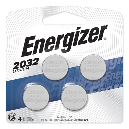 2032 Lithium Coin Battery, 3v, 4-pack