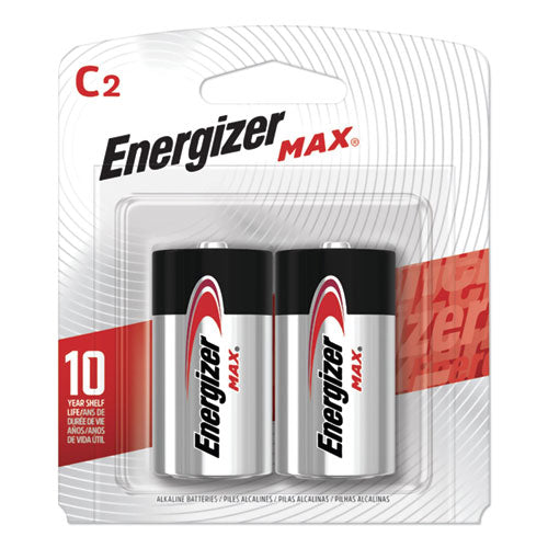 Max Alkaline C Batteries, 1.5v, 2-pack