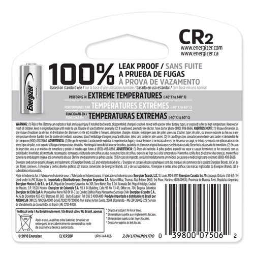Cr2 Lithium Photo Battery, 3v
