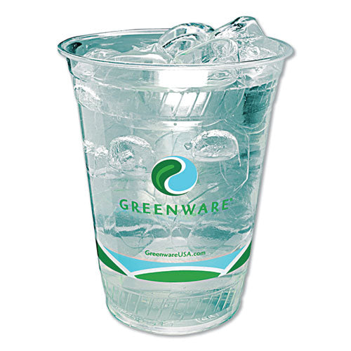 Greenware Cold Drink Cups, 16oz, Clear, 50-sleeve, 20 Sleeves-carton
