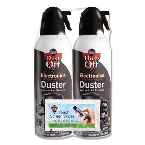 Disposable Compressed Air Duster, 10 Oz Cans, 2-pack
