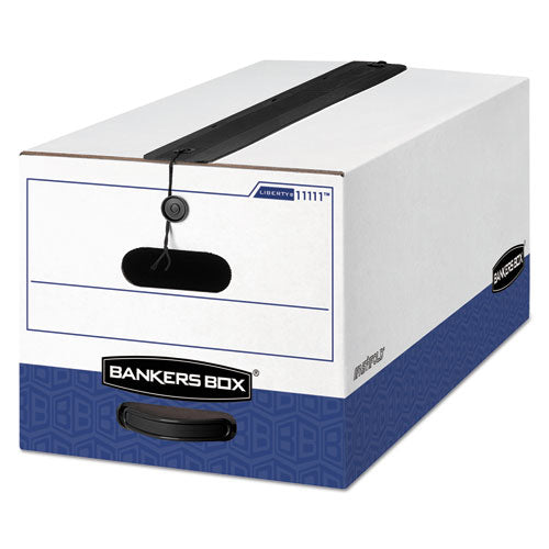 Liberty Plus Heavy-duty Strength Storage Boxes, Letter Files, 12.25" X 24.13" X 10.75", White-blue, 12-carton