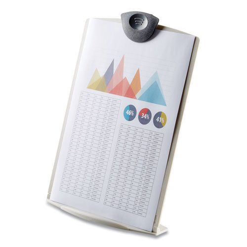 Copy Stand, Plastic, 75 Sheet Capacity, Platinum-charcoal