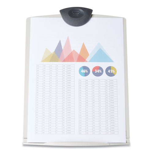 Copy Stand, Plastic, 75 Sheet Capacity, Platinum-charcoal