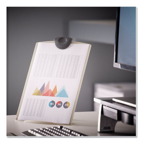 Copy Stand, Plastic, 75 Sheet Capacity, Platinum-charcoal