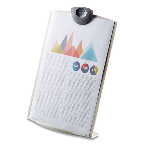 Copy Stand, Plastic, 75 Sheet Capacity, Platinum-charcoal