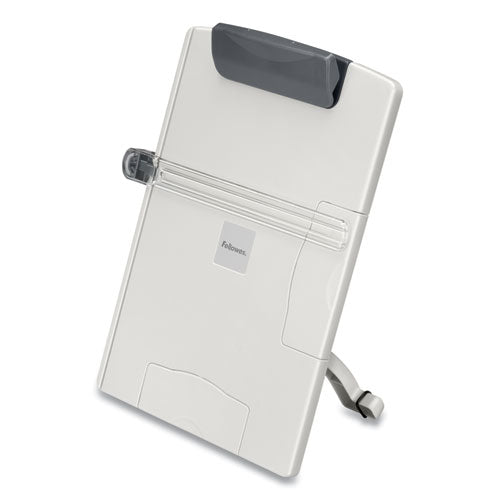 Desktop Easel-style Copyholder, Plastic, 150 Sheet Capacity, Platinum-gray