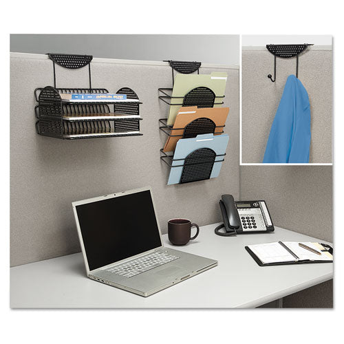 Perf-ect Partition Additions Three-pocket Organizer, 12 1-2 X 21 3-8, Black