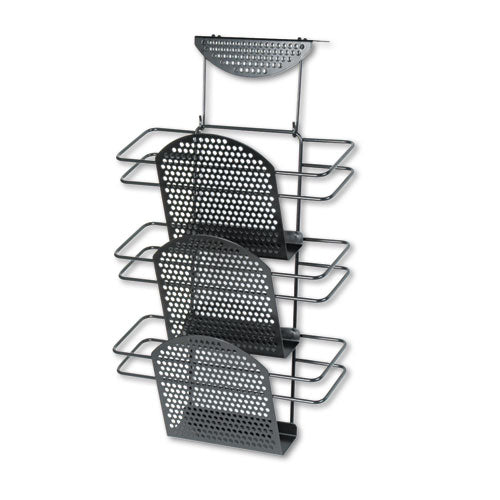 Perf-ect Partition Additions Three-pocket Organizer, 12 1-2 X 21 3-8, Black