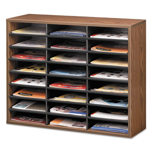 Literature Organizer, 24 Letter Sections, 29 X 11 7-8 X 23 7-16, Medium Oak