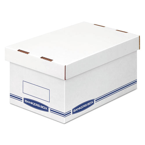 Organizer Storage Boxes, Medium, 8.25" X 12.88" X 6.5", White-blue, 12-carton