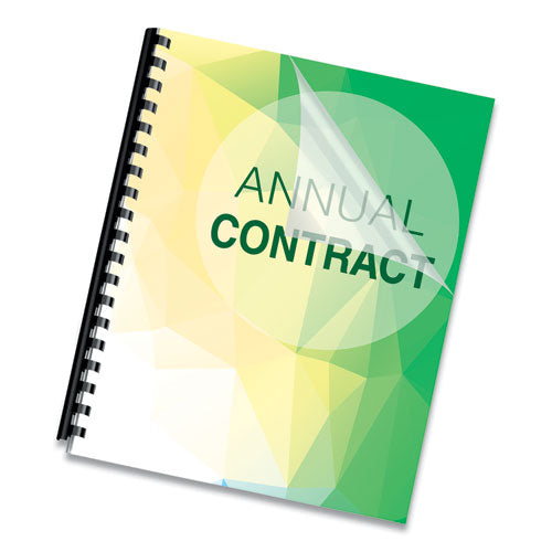 Crystals Presentation Covers With Square Corners, 11 X 8 1-2, Clear, 200-pack